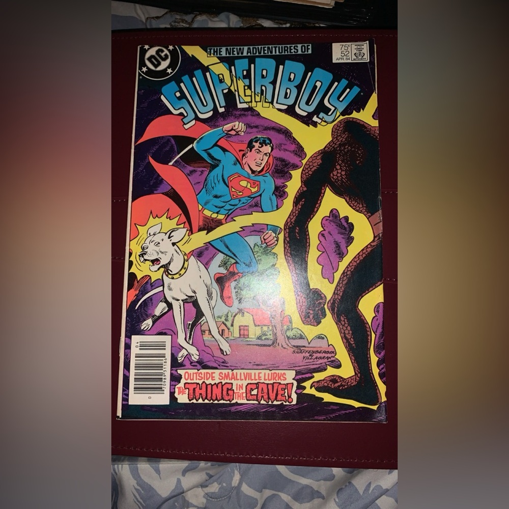 New Adventures of Superboy #52 Copper Age Thing in the Cave! DC Comics